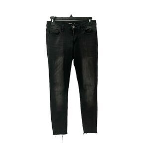 Cello Black Midrise Skinny Raw Hem Jeans Size 3